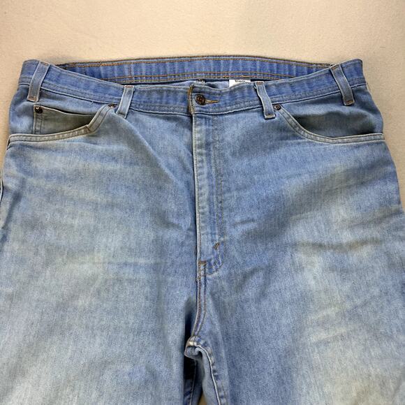 Vintage Levis Skosh Jeans Mens 38 Blue Denim Straight Leg Light Stone Wash y2k - Picture 5 of 14
